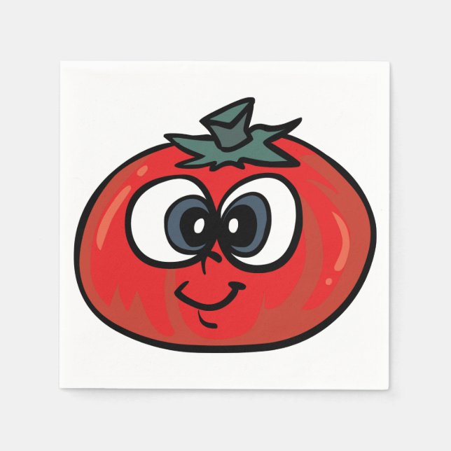 Tomato Face Paper Napkins Serviette (Vorderseite)