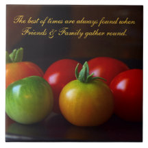 Tomato Friends & Family Quote Keramik Tile/Trivet