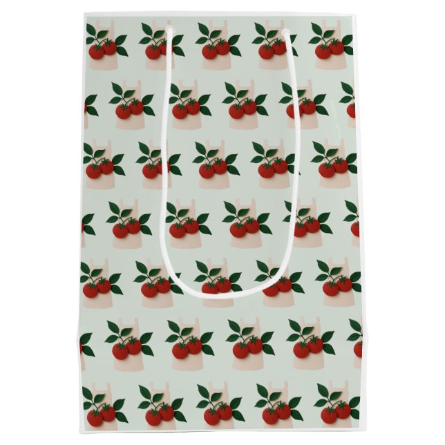 Tomato Garden Kitchen Gift Bag | Foodie & Cook Gif Mittlere Geschenktüte (Rückseite)