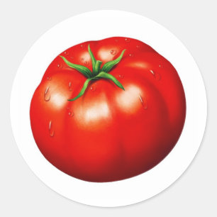Tomato Garden Label Runder Aufkleber