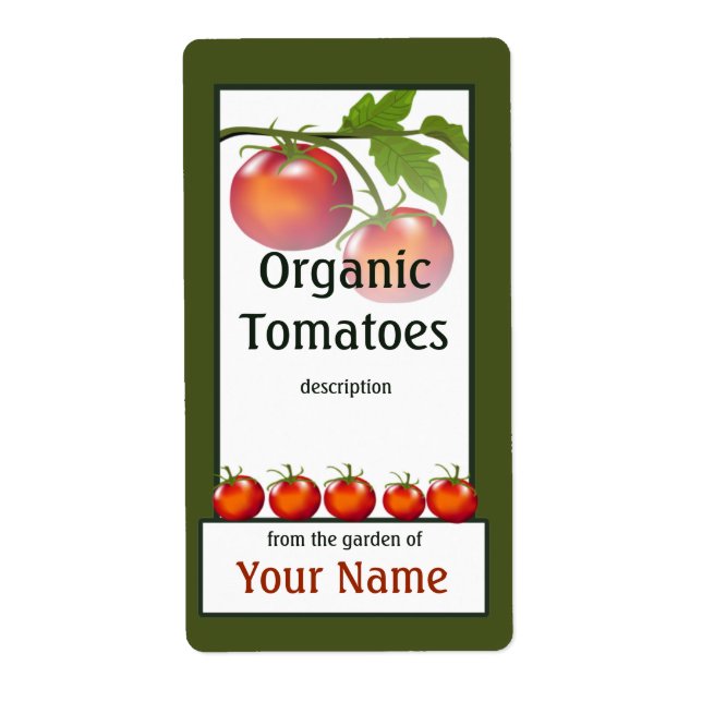 Tomato Gardener Label (Vorne)