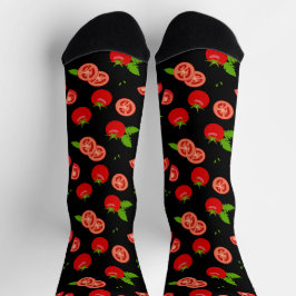 Tomato Gemustert Red and Black Novelty Socks Socken