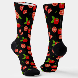 Tomato Gemustert Red and Black Novelty Socks Socken