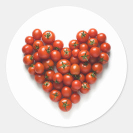 Tomato Heart Runder Aufkleber