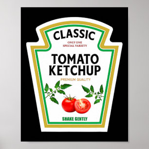 Tomato Ketchup Konditionierung Kostüm Halloween-Pa Poster
