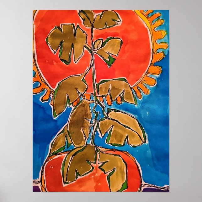Tomato-Pflanze, Kunstdrucken Poster (Vorne)