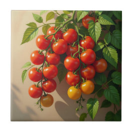 Tomato Plant Gardening Themed Summer Vibes Fliese