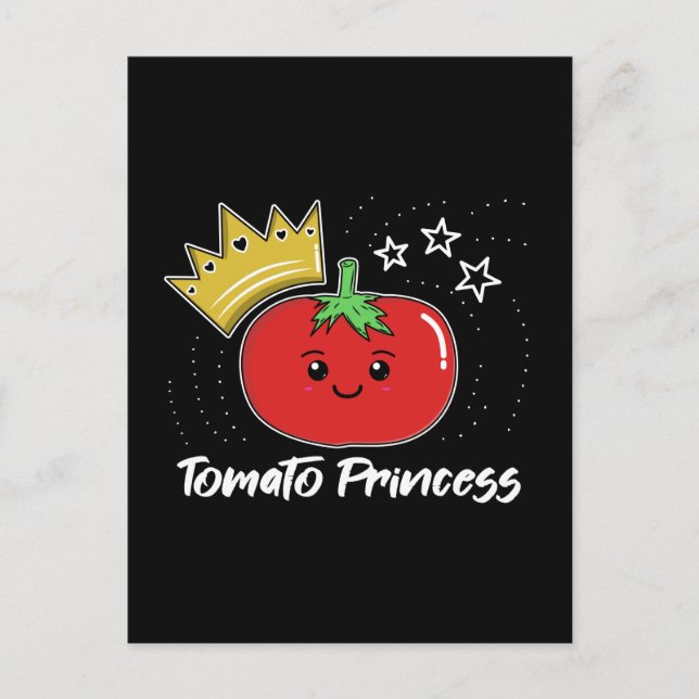 Tomato Princess - Niedlicher Kawaii Tomato T - Shi Postkarte (Vorderseite)