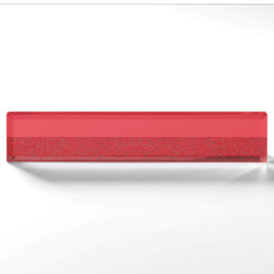 Tomato Red Acrylic Desk Namplate - Anpassbar Namensplakette
