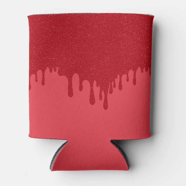 Tomato Red Drip Can Cooler – Customizable Dosenkühler (Vorderseite)