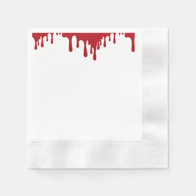 Tomato Red Drip Party Paper Napkin – Customizable Serviette (Vorderseite)