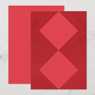 Tomato Red Geometric Duo Card - individuell anpass Save The Date