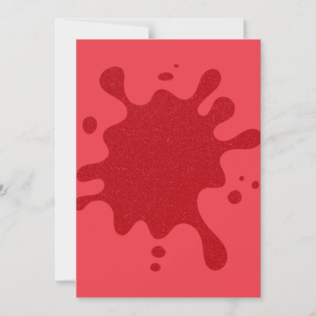 Tomato Red Glitzer Splash Magnet - Anpassbar (Vorderseite)