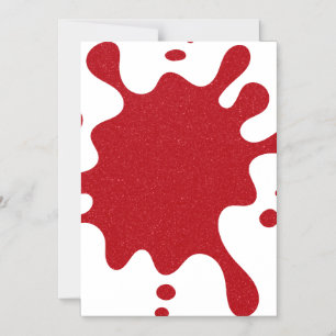 Tomato Red Glitzer Splash on White Magnet (Custom)