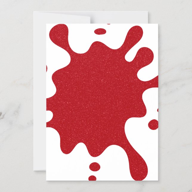 Tomato Red Glitzer Splash on White Magnet (Custom) (Vorderseite)