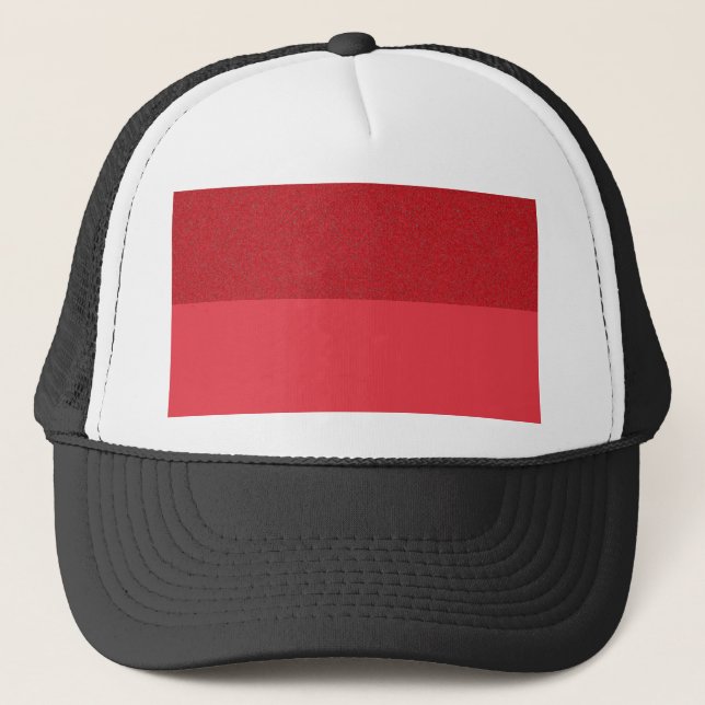 Tomato Red Horizontal Split Trucker Hat (Custom) Truckerkappe (Vorderseite)