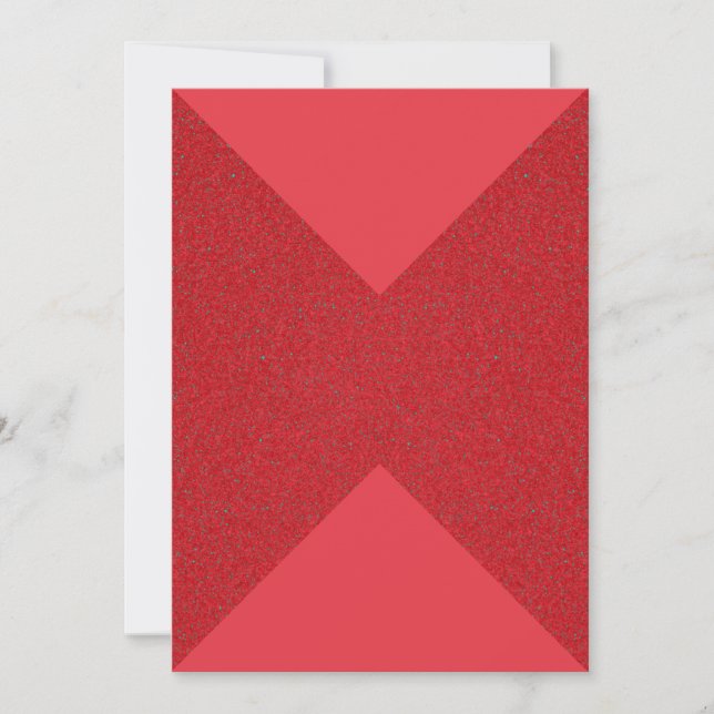 Tomato Red Hourglass Card - Benutzerdefiniertes De Save The Date (Vorderseite)