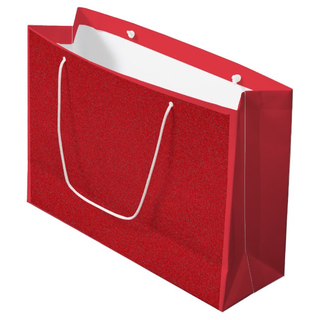 Tomato Red Noise-Effect Geschenktasche (groß) - Cu Große Geschenktüte (Vorderseite Schrägansicht)