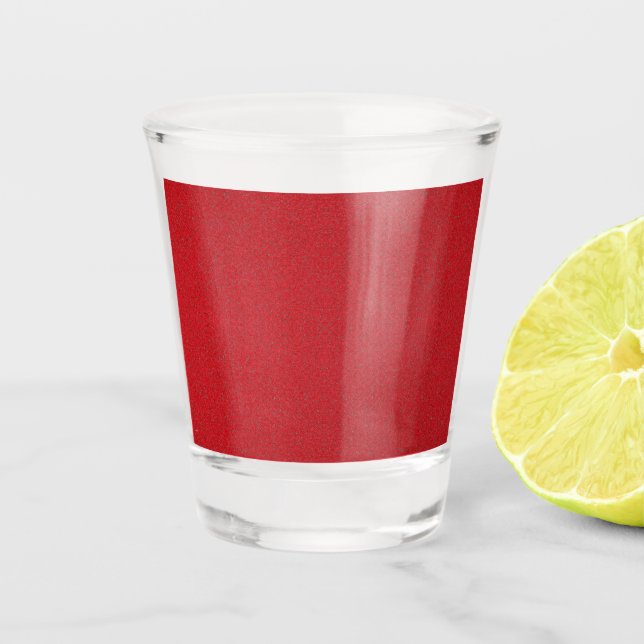Tomato Red Noise-Effect Shot Glass - Anpassbar Schnapsglas (Vorderseite)