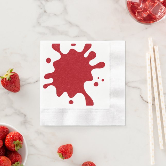 Tomato Red Paint Splash Paper Napkin - Anpassen Serviette (Beispiel)