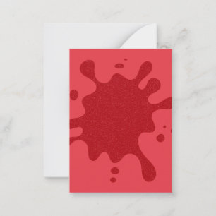 Tomato Red Platsch Custom Flat Note Card Mitteilungskarte