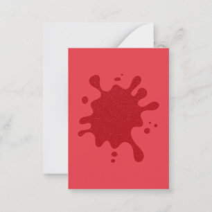 Tomato Red Platsch Custom Flat Note Card Mitteilungskarte