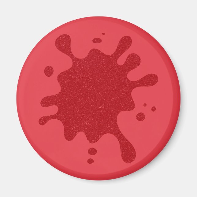 Tomato Red Platsch Custom Magnet (Vorne)