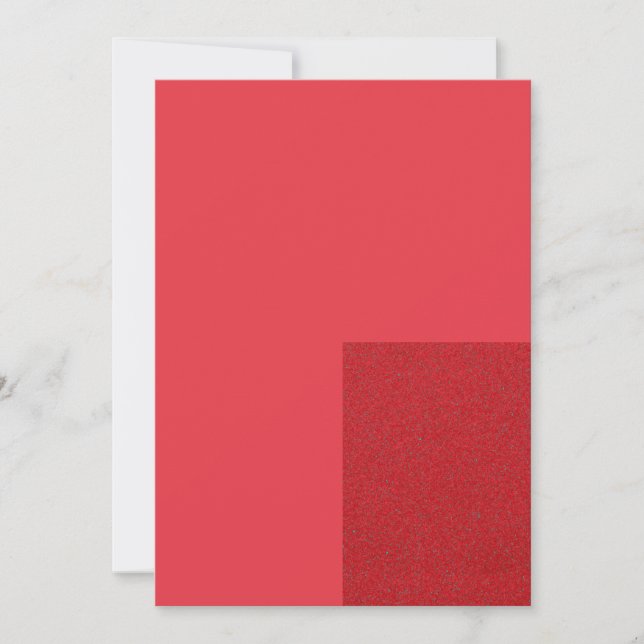 Tomato Red Right Block Card - Anpassbar Save The Date (Vorderseite)
