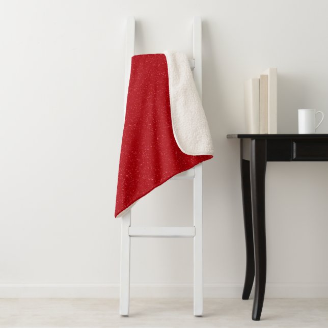 Tomato Red Snow Texture Sherpa-Decke – Anpassbar Sherpadecke (Beispiel)