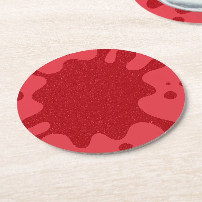 Tomato Red Spill Art Custom Untersetzer (Angewinkelt)