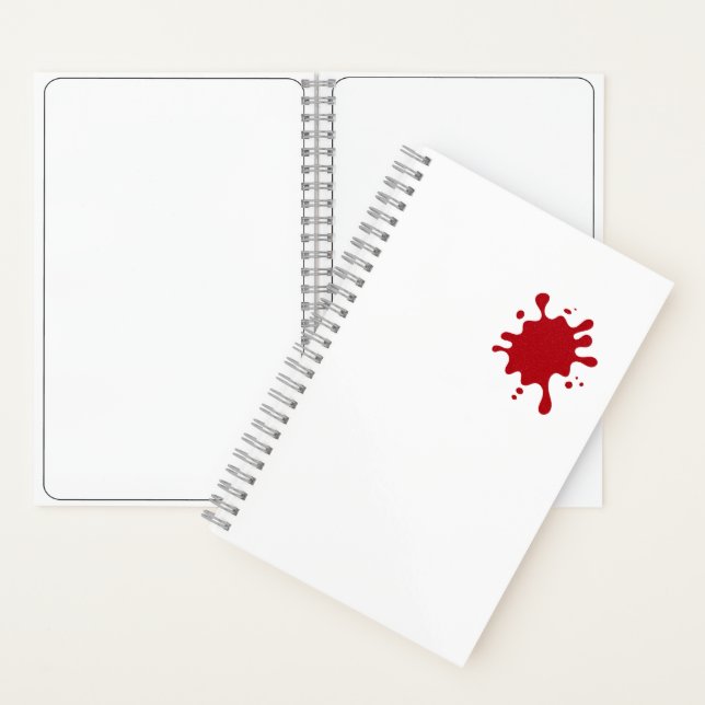 Tomato Red Splash benutzerdefiniertes Notizbuch (Innen)