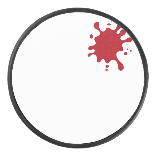 Tomato Red Splash Custom Hockey Puck (Vorderseite)