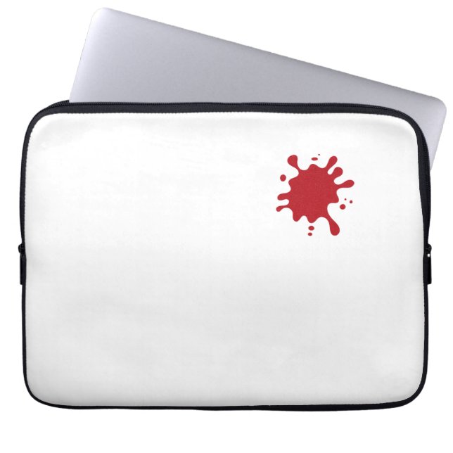 Tomato-Red Splatter 13" Neoprene Laptop Sleeve (Vorderseite)
