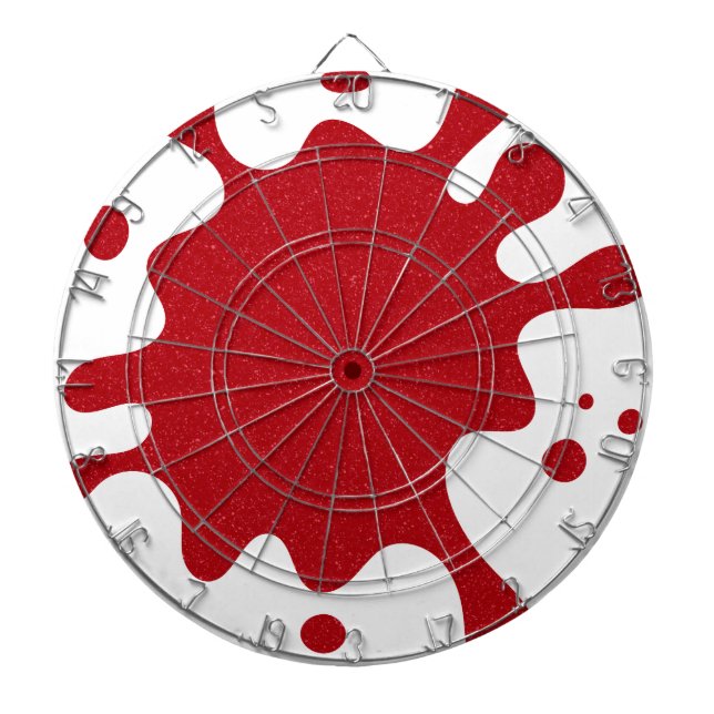 Tomato Red Splatter Dartboard – Customizable Dartscheibe (vorne)