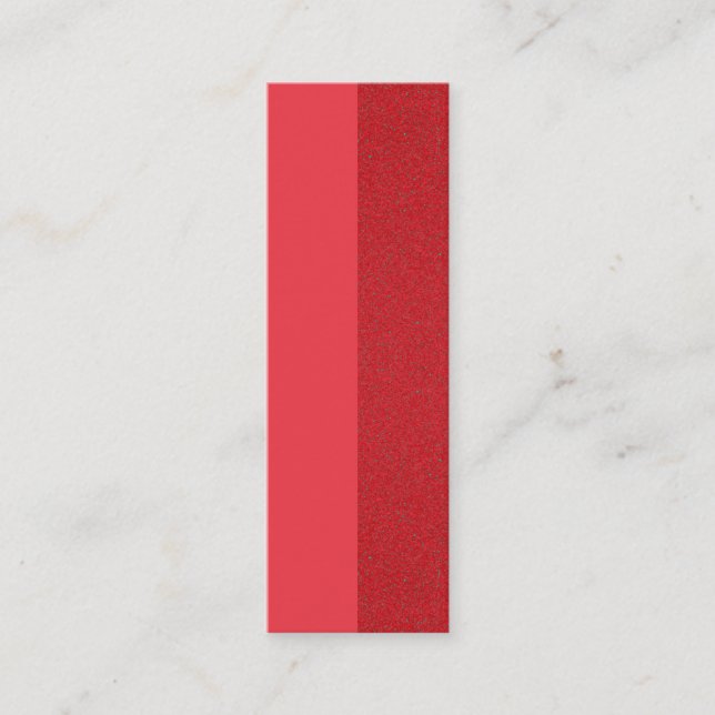 Tomato Red Split-Texture Business Card - Anpassen Mini Visitenkarte (Vorderseite)