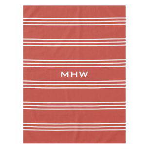 Tomato Red Stripes kundenspezifische Tischdecken a