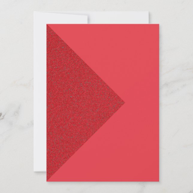 Tomato Red Triangle Focus Card - Anpassbar Save The Date (Vorderseite)