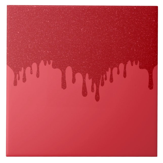 Tomato Red Tropfen Custom Keramik Tile Fliese (Vorderseite)
