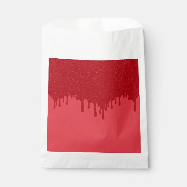 Tomato Red Tropfen Effect Fevor Bags - Anpassbar Geschenktütchen (Vorderseite)