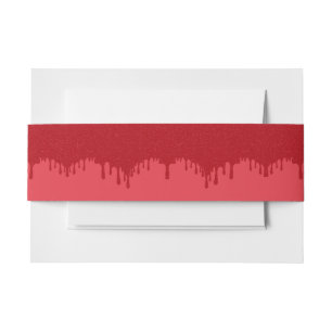 Tomato Red Tropfen Einladung Belly Band - Anpassen