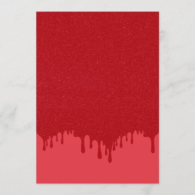 Tomato Red Tropfen Texture Flat Menu Card - Anpass Menükarte (Vorderseite)
