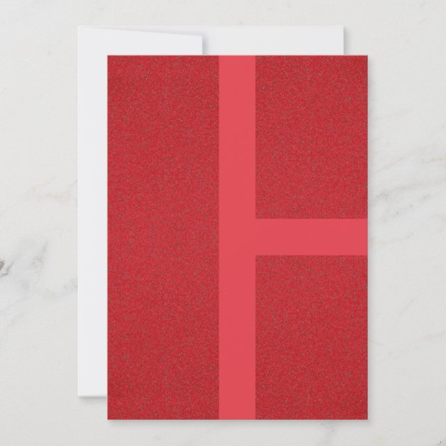 Tomato Red Vertical Grid Card - Anpassbar Save The Date (Vorderseite)
