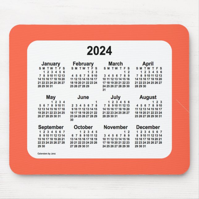Tomato Roter Kalender 2024 von Janz Mouse Pad Mousepad (Vorne)