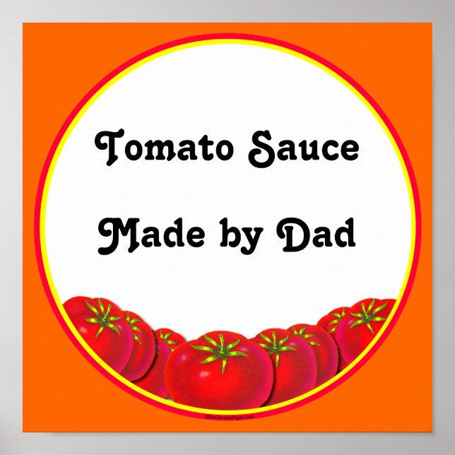 Tomato Sauce Custom Label Art Print Poster (Vorne)