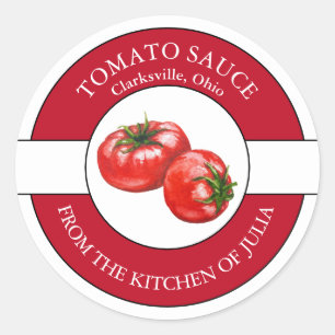 Tomato Sauce Label Runder Aufkleber