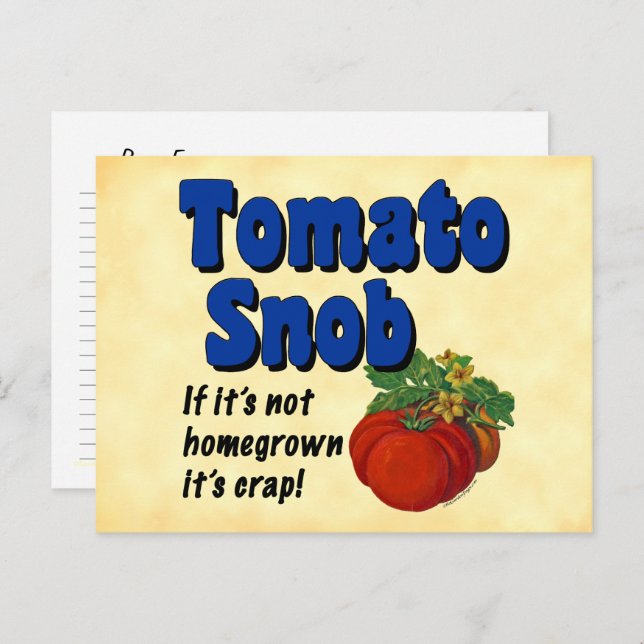 Tomato Snob Custom Recicard Postkarte (Vorne/Hinten)