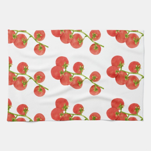 Tomato Sommer Veggie Garten trendy Geschirrtuch (Horizontal)