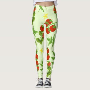 Tomato Tango: Vintager Gemüseaufdruck Leggings