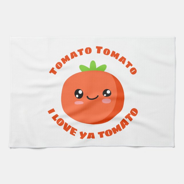 Tomato Tomato I Liebe ya Tomato Geschirrtuch (Horizontal)