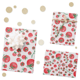 Tomato Watercolor Geschenkpapier Set